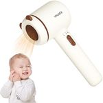 Cordless Baby Hair Dryer for Infant, Low Heat Gentle Air Rechargeable Small Hair Blow Dryer for Baby Butt Skin with 3 Speed Settings, 0-3 Years Using (Khaki)
