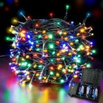 Battery Fairy Lights Outdoor, 40M 300 LEDs Christmas Lights with 8 Modes&Timer String Lights Battery Powered Waterproof Multicolor for Bedroom Garden Party Tree Decorations.