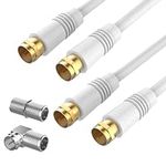 2 Pack RG6 Coaxial Cable 5FT, TV Co