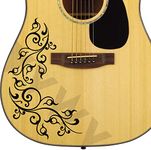 VVWV Guitar Stickers Acoustic Fretboard Electric Black L X H 16.00 X 24.00 Cm