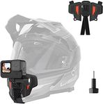 TELESIN Upgraded Motorcycle Helmet Chin Mount for GoPro Max Hero 11 10 9 8 7 6 5 Insta 360 One R One X DJI Osmo Action Pocket Cellphone More Action Camera, with Go Pro Mount Adapter Screw Accessories