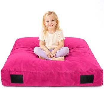 Uhealpia Crash Pad for Kids Sensory – Autism Sensory Crash Pad & Crash Mat, Soft High Density Foam Landing Pad with Washable Velvet Cover for Indoor Play & Sensory Gym, 5×5 FT, Fuchsia
