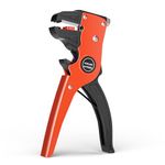VCELINK Automatic Quickstrip Wire Stripper and Cutter, 2 in 1 Adjustable Wire Stripping Tool&Eagle Nose for Electrical Cable/Speaker Wires (7-Inch), Black