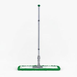 Abbey 60cm Flat Mop for Floor Cleaning - Heavy Duty Commercial Green Sweeper Mop Kit with Handle and Frame - Floor Dusters for Wooden Floors and Hard Floors