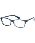 Swarovski SK5243 090 Unisex Shiny Blue Frame Eyeglasses, 52 mm