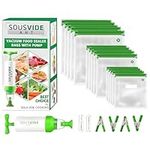 Sous Vide Bags 30 Reusable Vacuum Food Storage Bags Sous Vide Bag Kit 3 Sizes BPA Free (Premium)