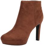 Nine West Women's Glowup2 Ankle Boot, Medium Brown, 8.5