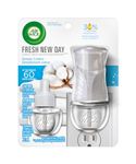 Airwick Plug In Scented Oil Kit, Fresh New Day, Simply Cotton, 1 Warmer + 1 Refill (1x20mL)