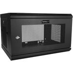 StarTech.com 2-Post 6U Wall Mount Network Cabinet w/ 1U Shelf, 19" Wall-Mounted Server Rack for IT / Data Computer Equipment