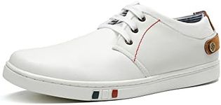 Bruno Marc Men's NY-03 White Fashion Oxfords Sneakers Business Classic Casual Dress Shoes Size 10 M US