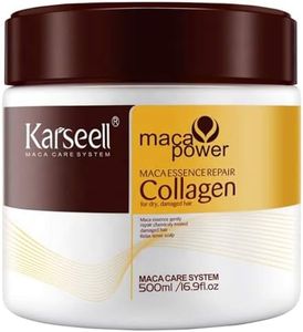 Karseell Collagen Hair Treatment Deep Repair Conditioning Argan Oil Collagen Hair Mask Essence for Dry Damaged Hair All Hair Types 16.90 oz 500ml