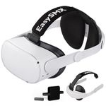 EasySMX Q20 Headset Strap for Quest 2 - Accessories for Quest 2 - Lite Design for Improved Comfort Support, Heat Dissipating Materials, Rebust Side Straps, Easy to Install - Power Bank Strap Included