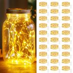 [ 30 Pack ] Fairy Lights Battery Operated String Lights 7 FT/20 LED Mini Twinkle Battery Lights Small Fairy Lights for Mason Jars DIY Wedding Party Christmas Bedroom Decor, Warm White