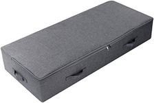 Large Under the Bed Storage Container for Duvets, Blankets Bedding Accessories, Underbed Storage Boxes, Black Gray