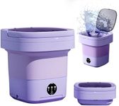 Portable Washing Machine,11L Large Capacity Foldable Washer Machine,Mini Washing Machine for Underwear,Socks,Travel Washing Machine for Camping,Travel Laundry,Apartment,RV,Purple