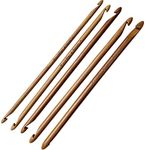 6-inch (15cm) Double Ended Tunisian Crochet Hooks, for Afghan Stitches and Socks (3 Free Patterns),Set of 5 Sizes G/4mm, 7/4.5mm, H/5mm, I/5.5mm and J/6mm, Same size on each end