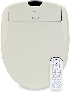 Brondell Swash 1400 Luxury Bidet Toilet Seat, Fits Round Toilets, Biscuit – Bidet – Dual Stainless-Steel Nozzles with Nozzle Clean+, Warm Air Dryer, Ambient Nightlight