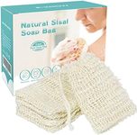 E-Know Soap Bag, 5 Pack Natural Sisal Soap Saver, Zero Waste Plastic-Free Soap Net, Foaming and Drying The Soap, Massage, Peeling