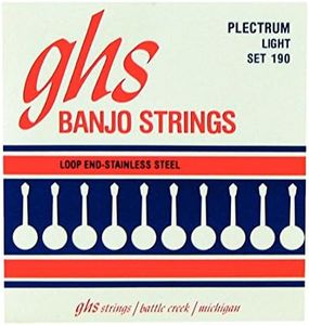 GHS Strings Banjo Strings (190 Set), Light, 11-26