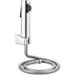 ALTON SHR20855 ABS Health Faucet with SS-304 Grade 1.25 Meter Flexible Hose Pipe and Wall Hook, Silver (Jet Spray for Toilet)