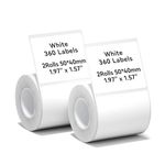 NIIMBOT B21 Label Maker Tape B1 Label Paper 50×40 mm 180 Labels/Roll, White 2-Rolls