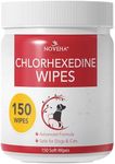 NOVEHA Pet Wipes - Formulated Pet Wipes - for Facial and Finger Folds, Underarms - 3" x 2" Size (150 Counts)