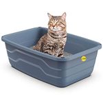 CAT CENTRE Extra Deep Large Cat Litter Tray Grey Box Pan Jumbo Toilet Loo Kitten High Sides