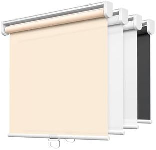 LazBlinds No Tools No Drill Cordless Roller Shades, Light Filtering Roller Blinds for Windows, Thermal Insulated UV Protection Roll Up Window Blinds and Shases, 21'' W x 72'' H, Beige