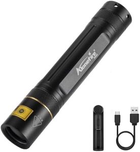 Alonefire SV003 10W Torcia UV 365nm Professionale LED Ricaricabile Potente Lampada Ultravioletti per Resina, Fluorescina, Rilevatore di Urina di Animali Domestici con Caricabatterie, Batteria Litio