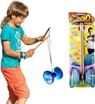 koolbitz Children Colour Diabolo with light sound wooden sticks LED Light Up Diablo String Diablo Stick Indoor Outdoor Play Set Diablo For Kids, Juggling Toy for Fitness and Tricks (Blue)