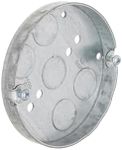 Hubbell-Raco 8293 1/2-Inch Deep, 1/2-Inch Bottom Knockouts 4-Inch Round Ceiling Pan Gray