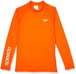 Speedo Boy's Safety Long Sleeve Sun Top, Fluro Orange, 12