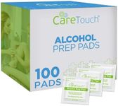 Care Touch Alcohol Wipes - Individually Wrapped Alcohol Prep Pads with 70% Isopropyl Alcohol, Great for Medical & First Aid Kits - Sterile, Antiseptic 2-Ply Rubbing Alcohol Pads - 100 count