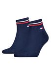 Tommy Hilfiger Unisex Quarter Socks, Navy, 9-11 UK