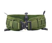 Military Tactical Belt 1000D Nylon Convenient Airsoft Molle Belt Army Training Soft Padded Combat Hunting Battle Waist Belt (Color : OD, Size : L(103CM/45.5"))