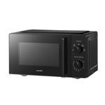 COMFEE' 20L Compact Black Microwave Oven, 700W Solo Manual Countertop Microwave with 5 Power Levels, Quick Defrost, Easy Clean, Dial Timer, Ideal for Small Kitchens - CMO-MM20L2NFPF(BK)