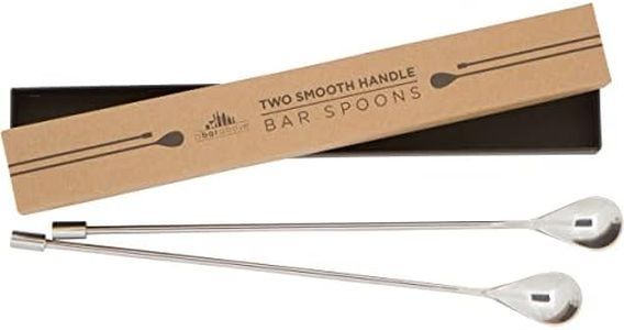 A Bar Above Drink Mixing Spoons – Stainless Steel Cocktail Stirrer Set for Mixing Glass or Shaker – Heavyweight Drink Stirrer Bar Spoon Set – Pro Smooth Handle Mixing Spoon Set (12”, Set of 2)