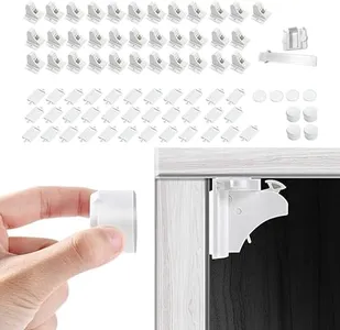 Vmaisi Magnet Cabinet Locks for Babies (34 Locks + 4 keys + Tool)
