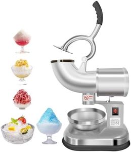 Carivia Electric Ice Crusher,Stainless Steel Dual Blades Ice Shaver,300W Snow Cone Maker Machine with Ice Plate,440lbs/hr for Home and Commercial Use