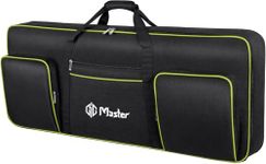 GIG Master Heavy Padded Keyboard Bag/Cover/Case for Casio CT-X700, CT-X870IN, CT-X8000IN, CT-X9000IN, 61 Keys Keyboard with Dust Cover & Double Pocket (Black & Green)