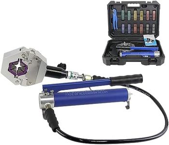 LABFENG Hydraulic Hose Crimper with 7 Dies Handheld AC Hose Crimping Tool for Car Air Conditioning Auto Reparing Tool