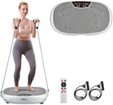 EILISON 3D Vibration Plate Exercise Machine for Weight Loss- Whole Body Workout Vibration Fitness Platform w/Loop Bands - Home Training Equipment for Recovery, Wellness, Shaping (Fitpro Silver)