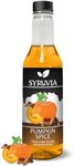 Syruvia Pumpkin Spice Coffee Syrup - 12.7 fl oz (375 ML) Premium Holiday Coffee Flavoring Syrup - Kosher Coffee Syrups, Gluten Free, No Coloring, Perfect for Drinks, Soda, Shakes, Desserts, and More.