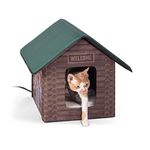 K&H PET PRODUCTS K&H Manufacturing Outdoor Kitty House Cat Shelter, Log Cabin Design, Heated 20W