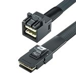 ipolex Mini SAS 8643 to 8087, Internal Mini SAS HD SFF-8643 to Mini SAS SFF-8087 Cable, 0.5 Meter(1.6ft), Foldable, Flexible, 2-Pack