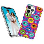 ARSTVEC for iPhone 13 Pro Max Case for Girl Women, Glitter Pearly Luster Shell Sparkle Bling Soft TPU Slim Phone Cover for iPhone 13 Pro Max,Cool Blue Yellow Magic Fashion Mystical Turkey Evil Eye