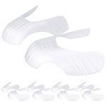 4 Pairs Crease Protector for Sneaker Jordan Air Force Dunk Shoe - Anti Crease Shoe Tree Insert Prevent Crease Guard - Men Women Youth Kids Size 3-6, White, White, Small (Kids' 3-6)
