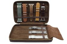 Leather Band Storage Organizer Case Compatible with Apple Watch Bands - Fits 8 Bands Including Metal Bands compatible with Apple Watch, Samsung, AndroidWear and Smartwatch Bracelets Storage Case