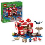 LEGO Minecraft The Mooshroom House Toy - Building Set incl. a Steve Figure, Mobs, a Crafting Table and Farm - Gaming Gift for 8+ Year Old Girls & - Boys 21270