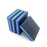 Forestchill Heavy Duty Anti-Vibration Pads 6" x 6" x 7/8" Ribbed Rubber with Blue Foam Center Isolation Pad for HVAC,Air Compressor, Washer and Dryer, Air Conditioner Units (Pack of 4)